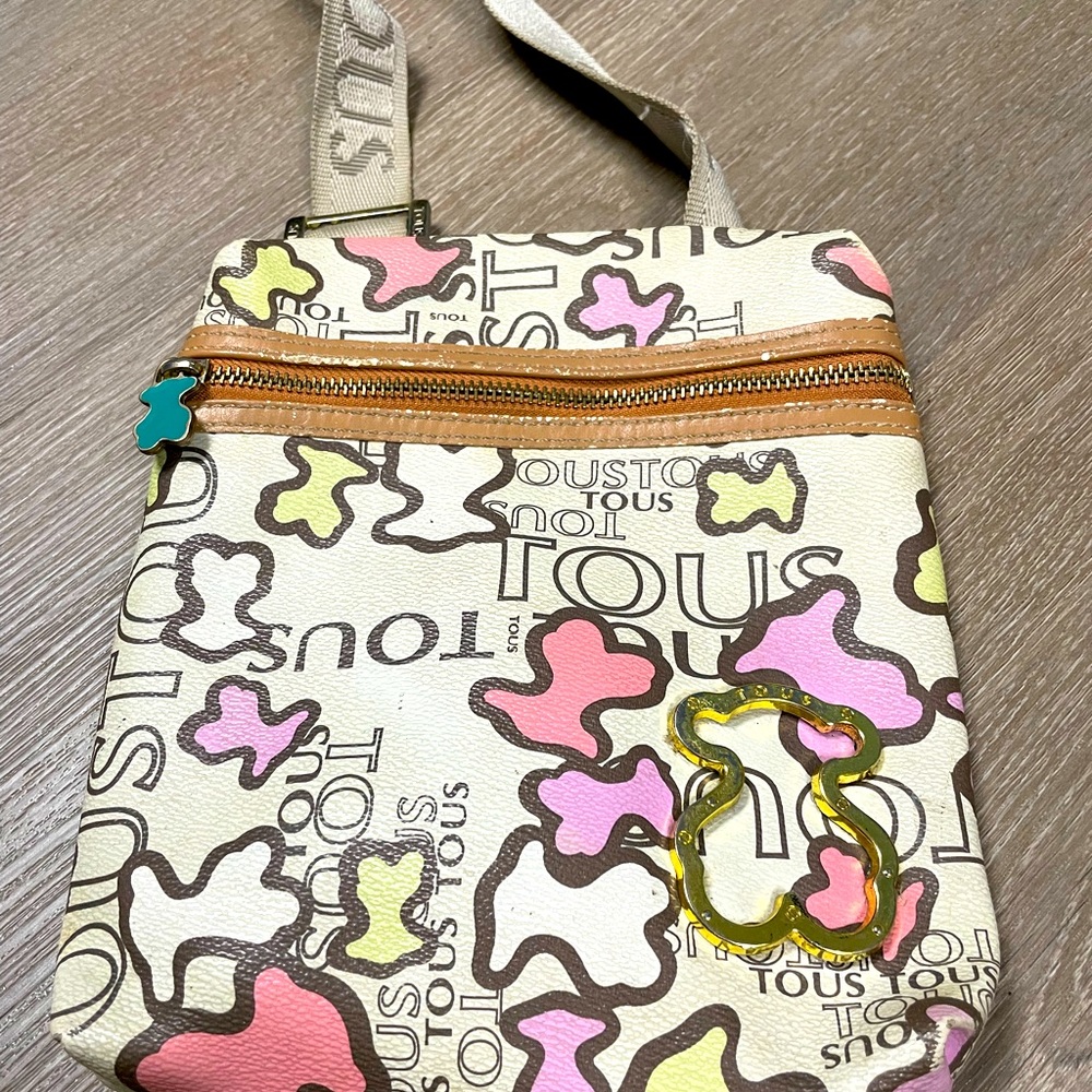 TOUS Multi-color Bear LIMITED EDITION BAG Messenger Style Crossbody - Picture 2 of 11